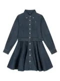 POLO RALPH LAUREN KIDS denim button-up shirt dress - Blue