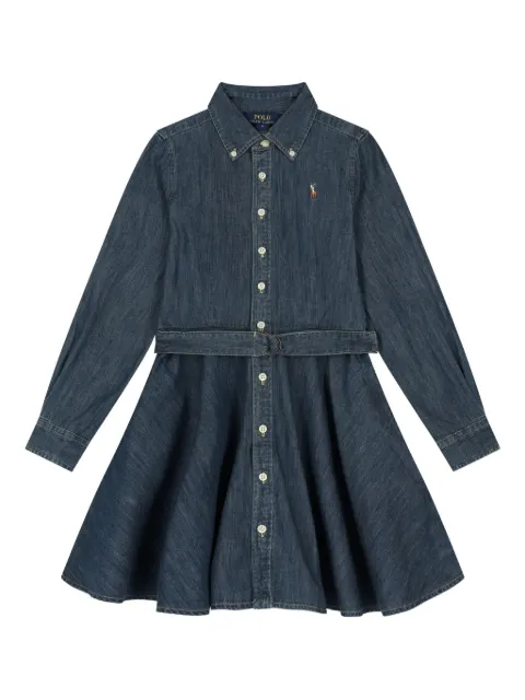 POLO RALPH LAUREN KIDS denim button-up shirt dress