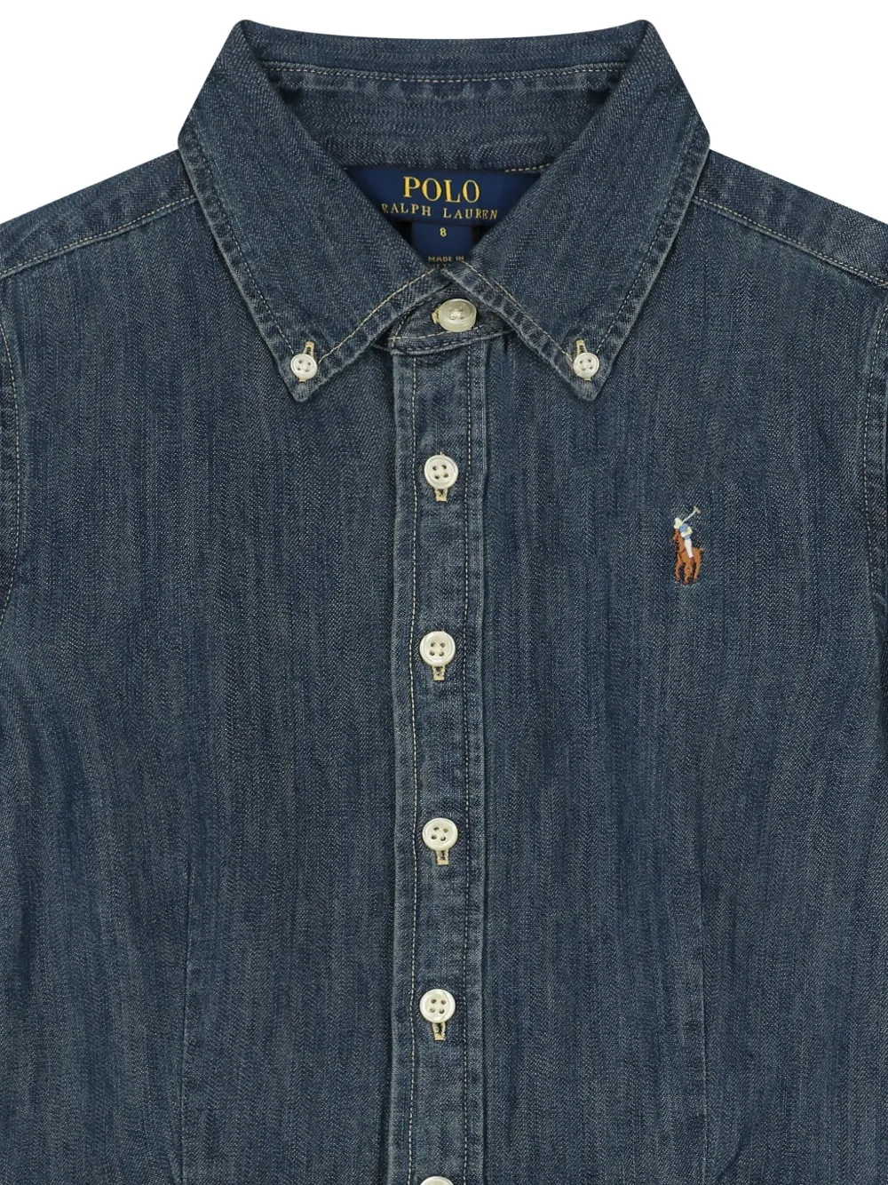 POLO RALPH LAUREN KIDS Button-up shirtjurk van spijkerstof Blauw