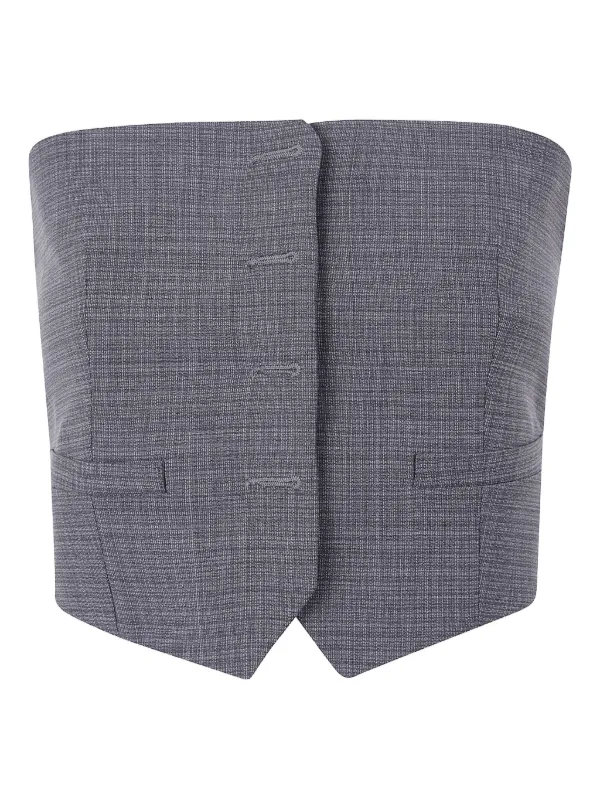 Alexander Wang Wool Cropped Top in Grey