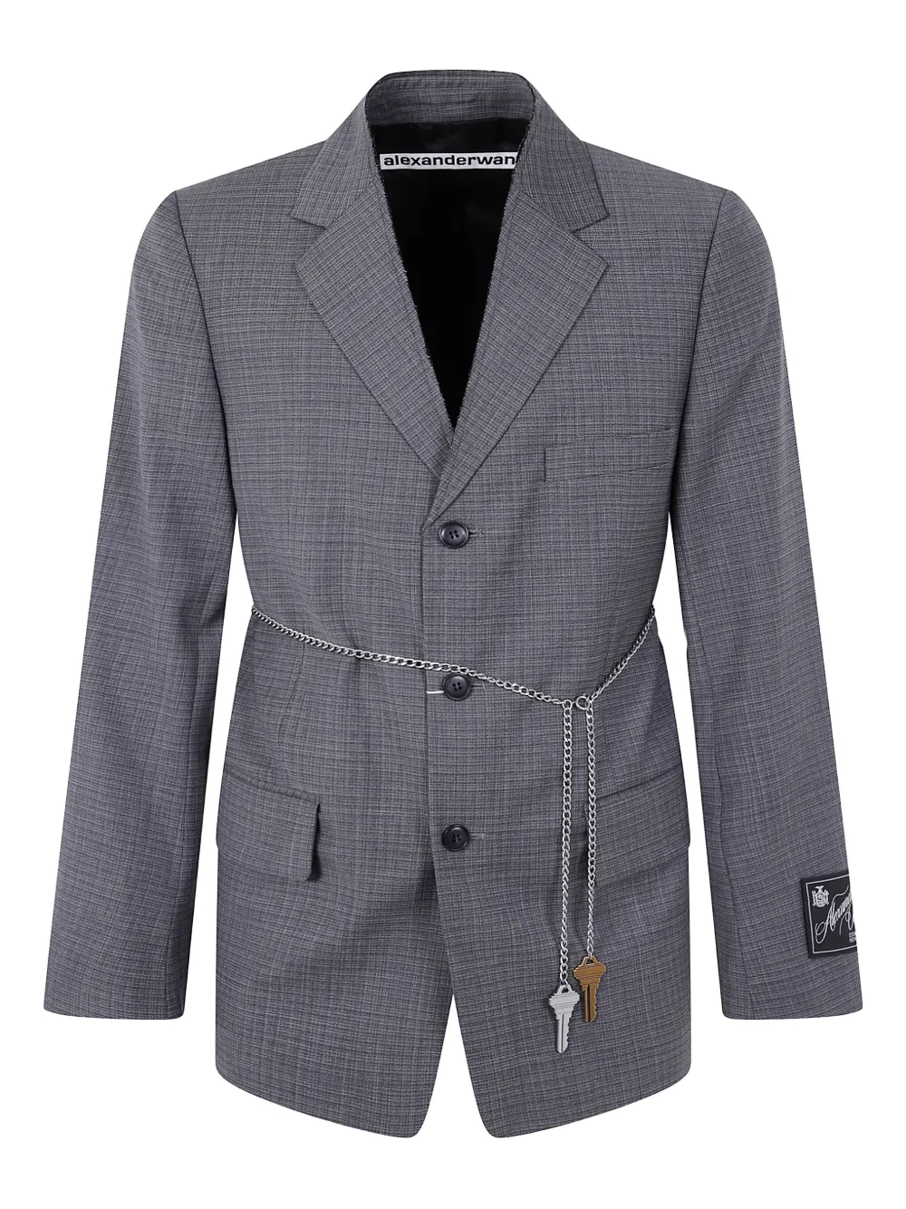 Alexander Wang chain-embellished blazer | Grey | Image 1