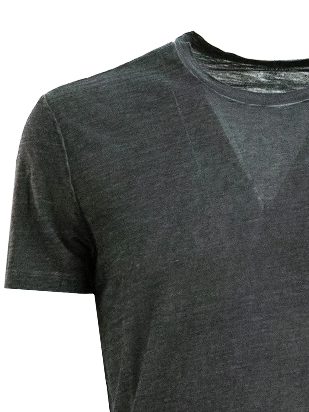 Majestic Filatures T-shirt met gewassen-effect - Grijs