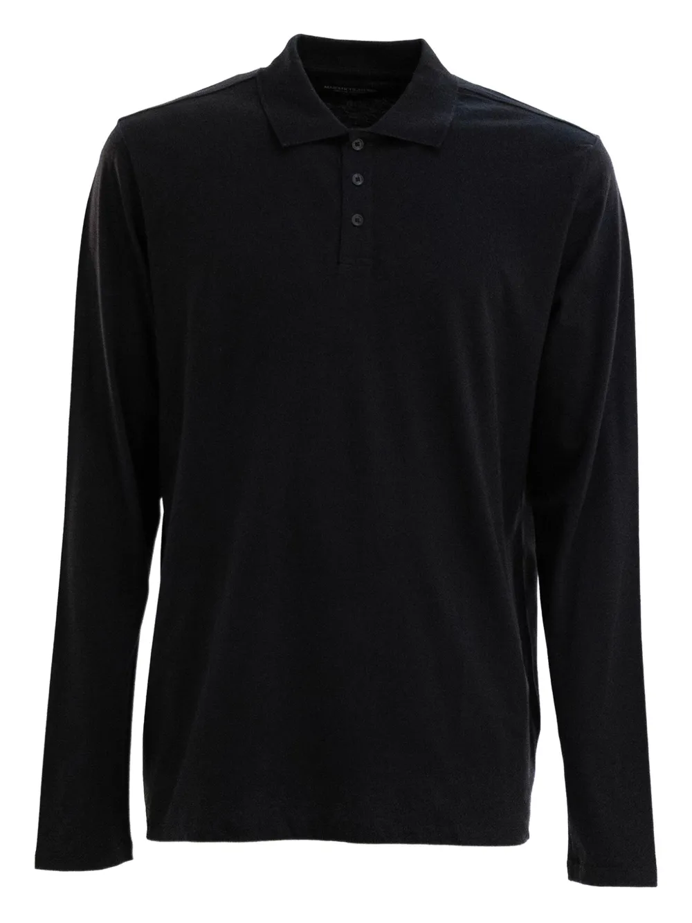 Majestic Filatures long-sleeve polo shirt | Black | Image 1