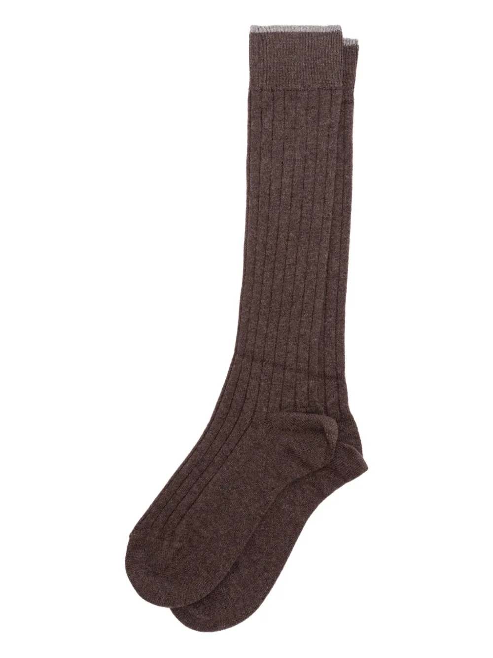 Brunello Cucinelli ribbed knee-high socks Bruin