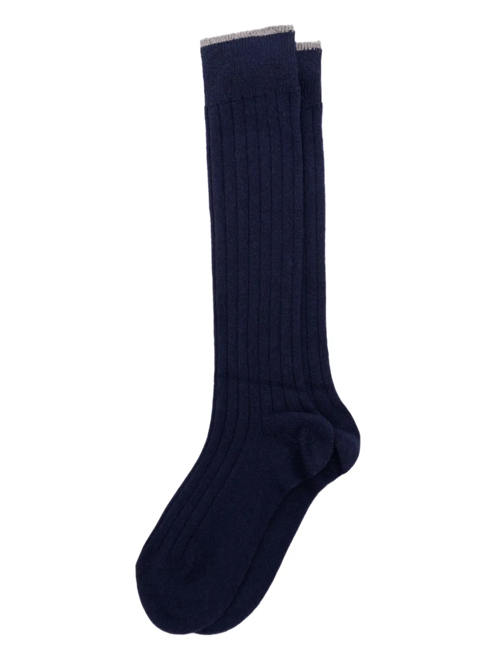 Brunello Cucinelli ribbed knee-high socks Blauw