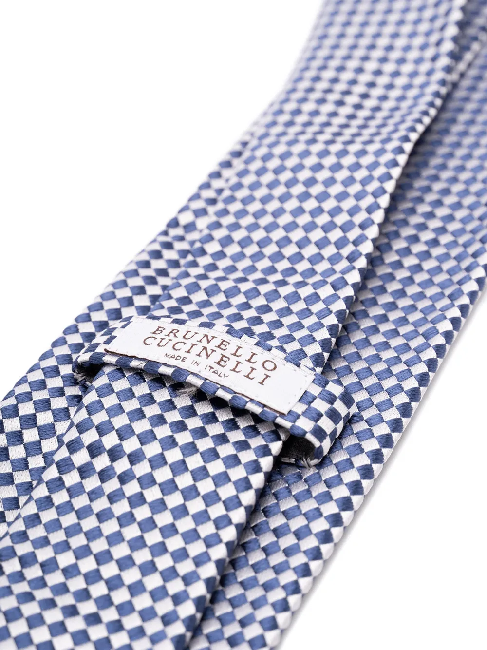Brunello Cucinelli checkerboard-patterned silk tie | Image 2
