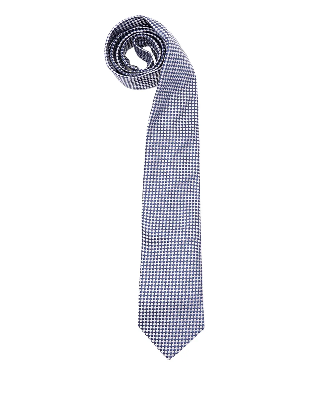 Brunello Cucinelli checkerboard-patterned silk tie | azul | Image 1