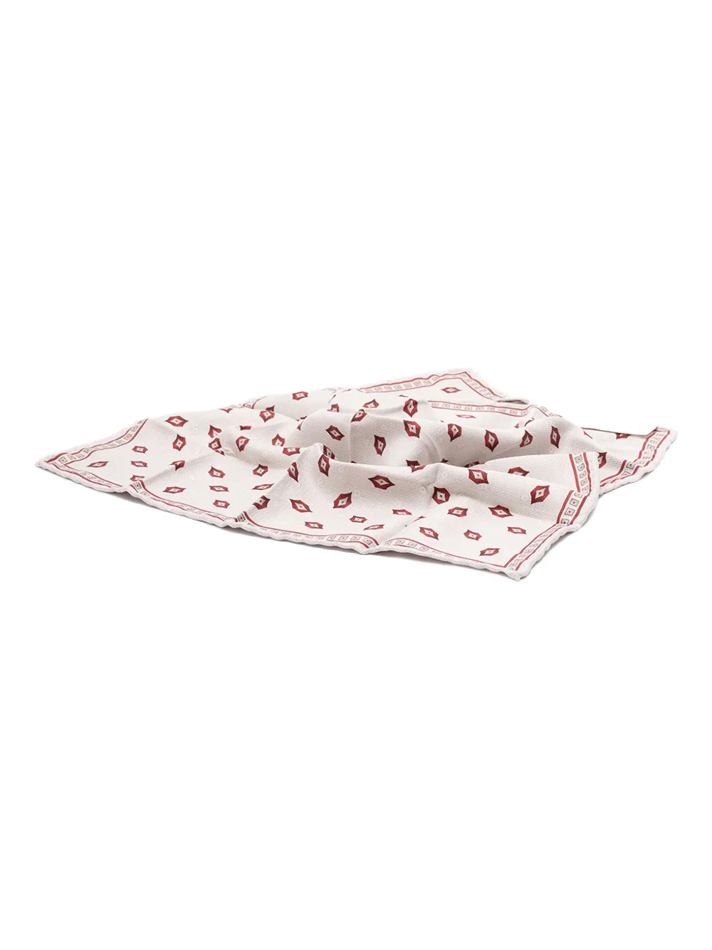 Brunello Cucinelli patterned silk scarf | White | Image 1