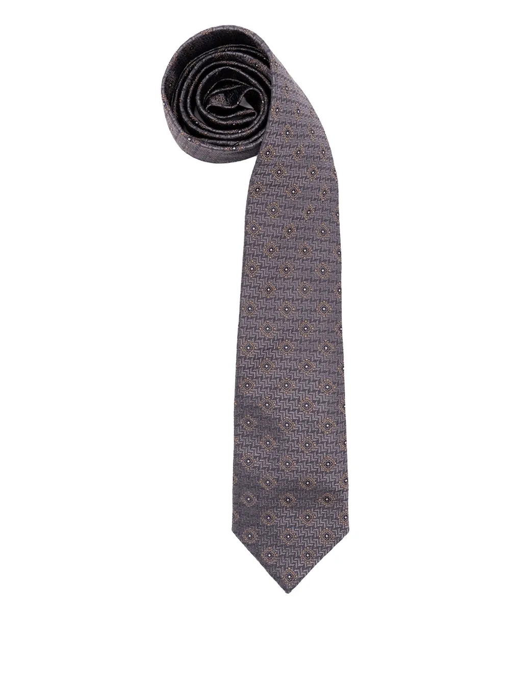 Brunello Cucinelli patterned silk tie | Grey | Image 1