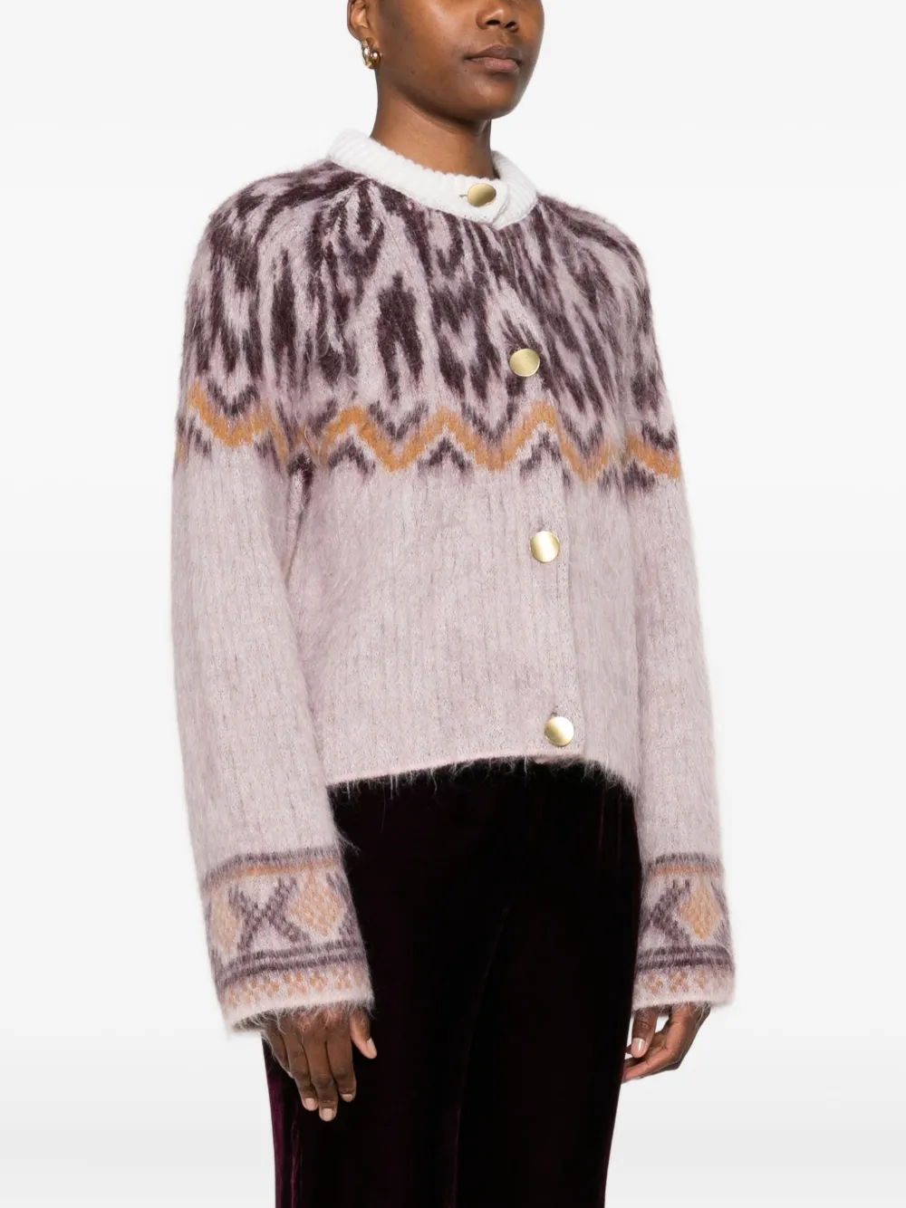 Forte Forte Patterned Button-up Cardigan In Multi