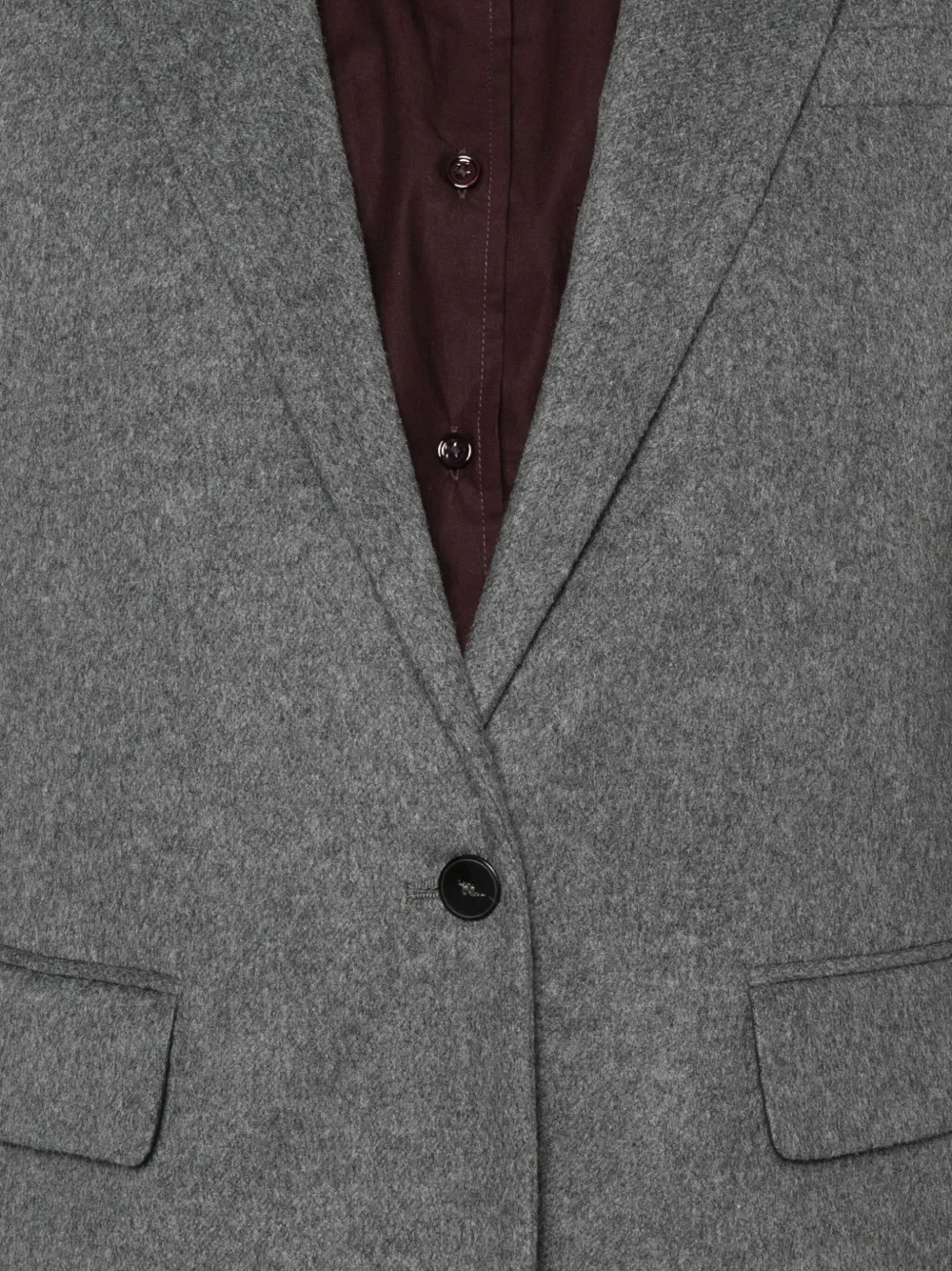 Forte Forte Tailored Long Sleeve Blazer Pockets In Gray