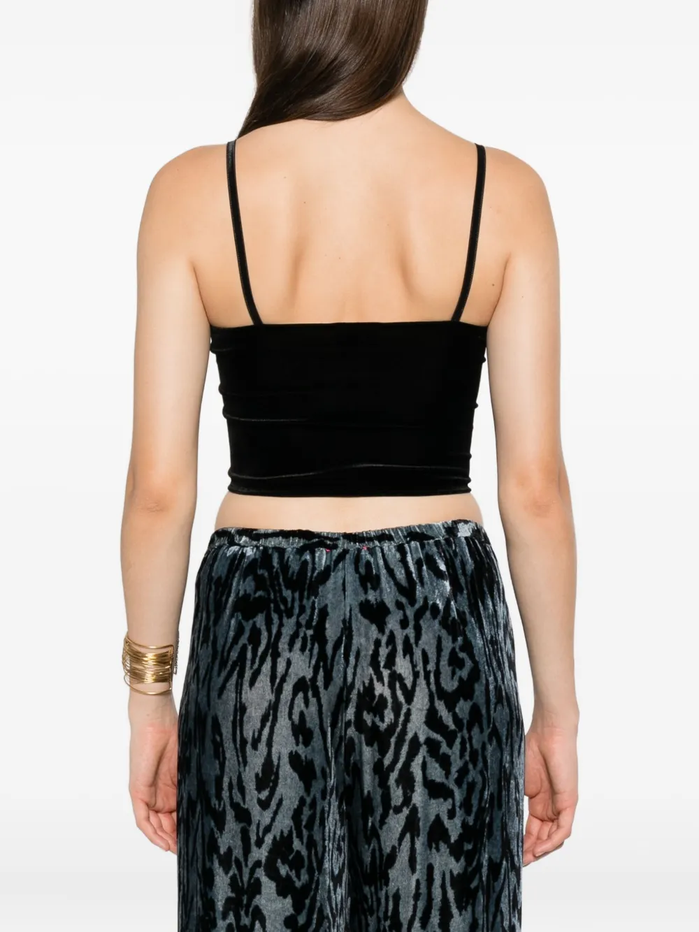 Forte Fluwelen tanktop Zwart