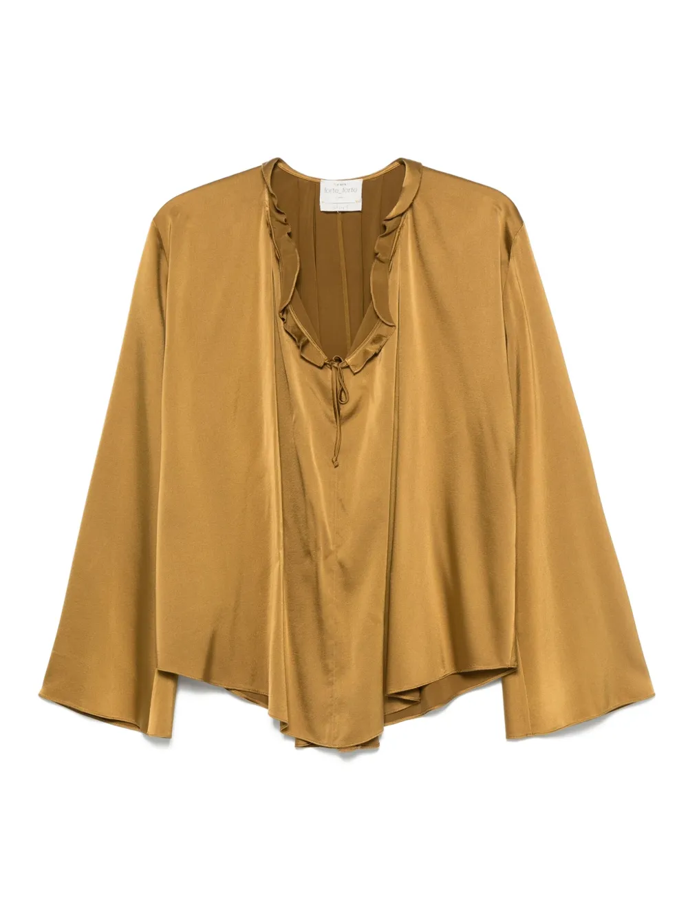 Forte Forte ruffled-neckline blouse | Green | Image 1
