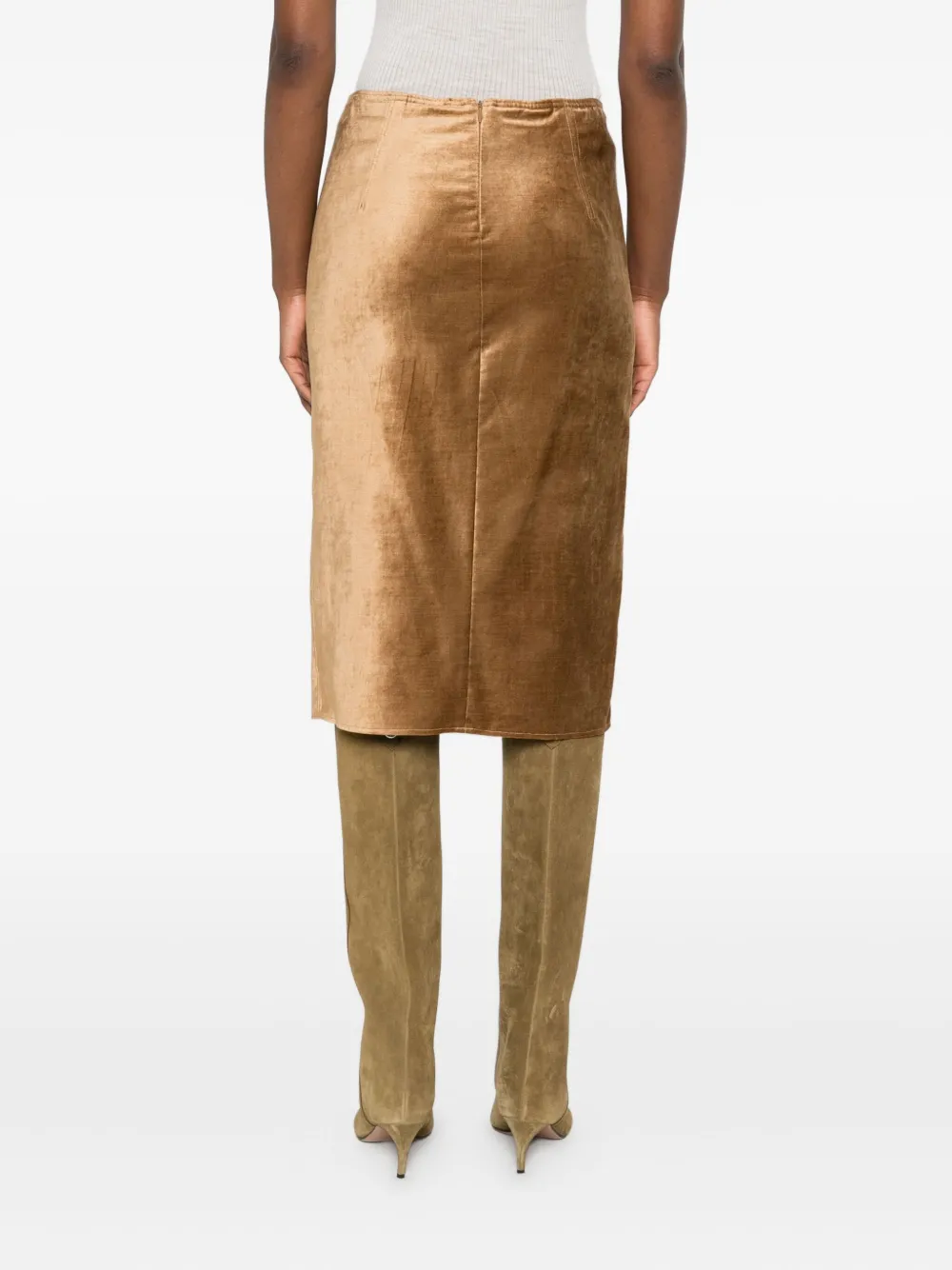 Forte Fluwelen rok Goud