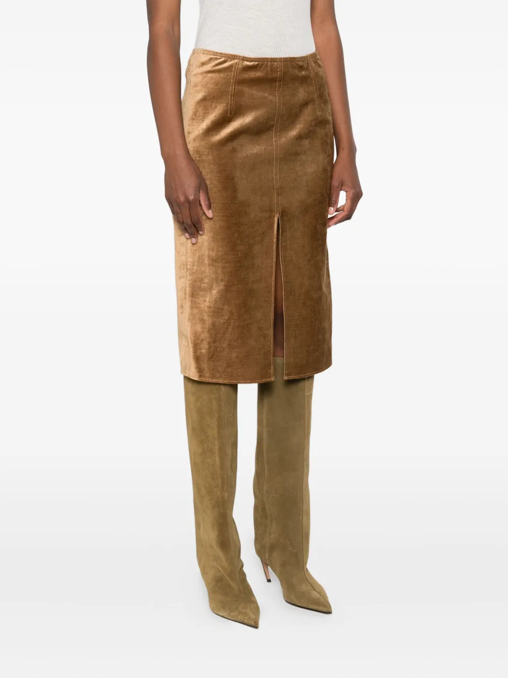 Forte Fluwelen rok Goud