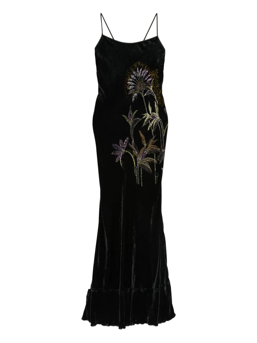 Forte Forte embroidered velvet dress | Blue | Image 1
