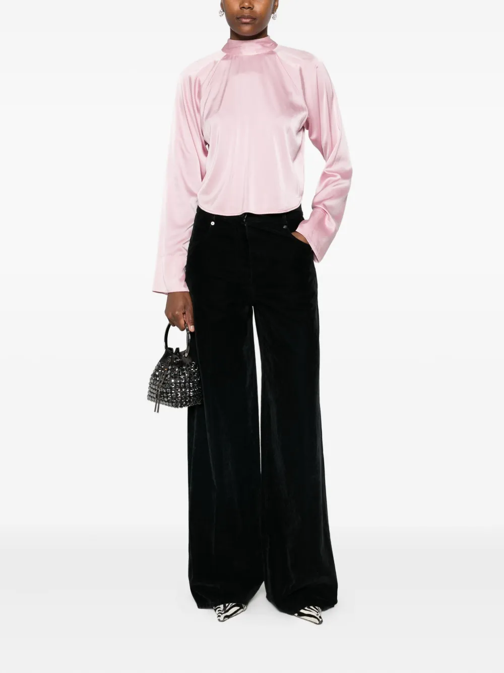 Forte Forte lace-up cropped blouse | Blouses | Image 2