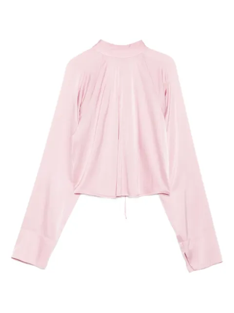 Forte Forte Cropped-Bluse mit Schnürung