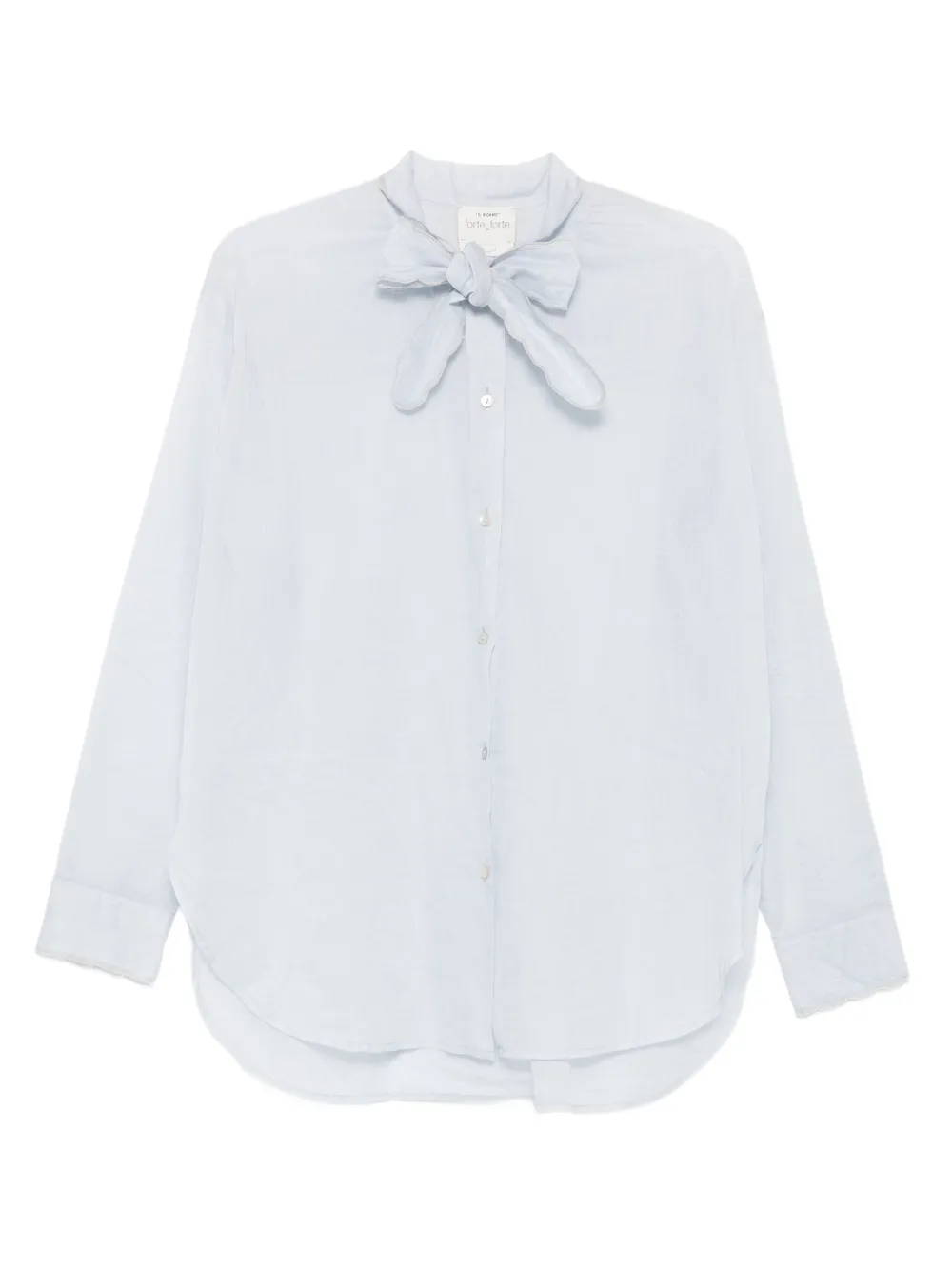 Forte Forte bow-collar cotton shirt | Blue | Image 1