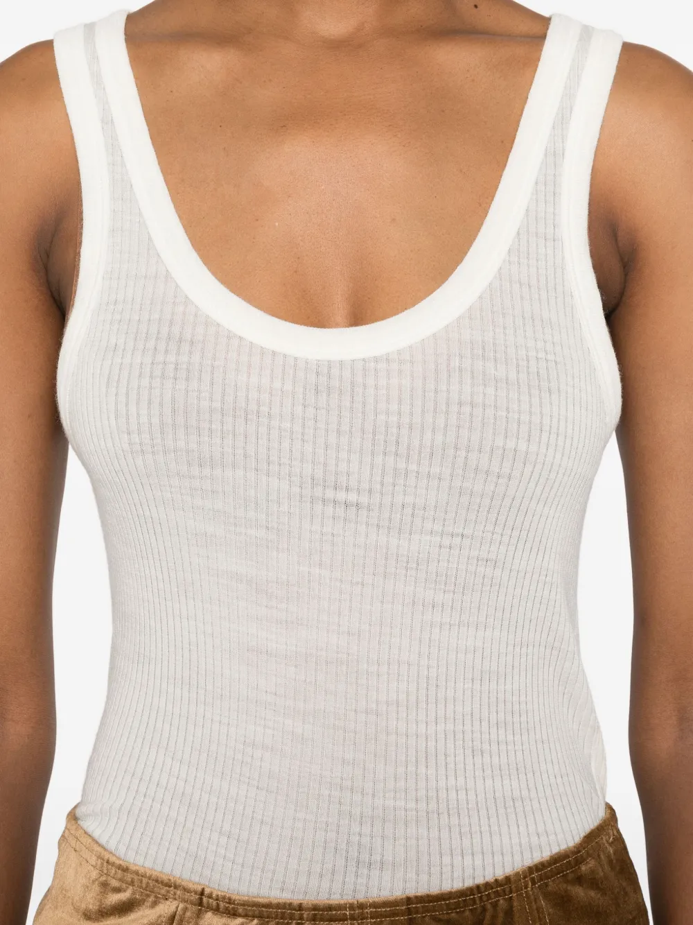 Forte Forte Ribbed Tank Top In White