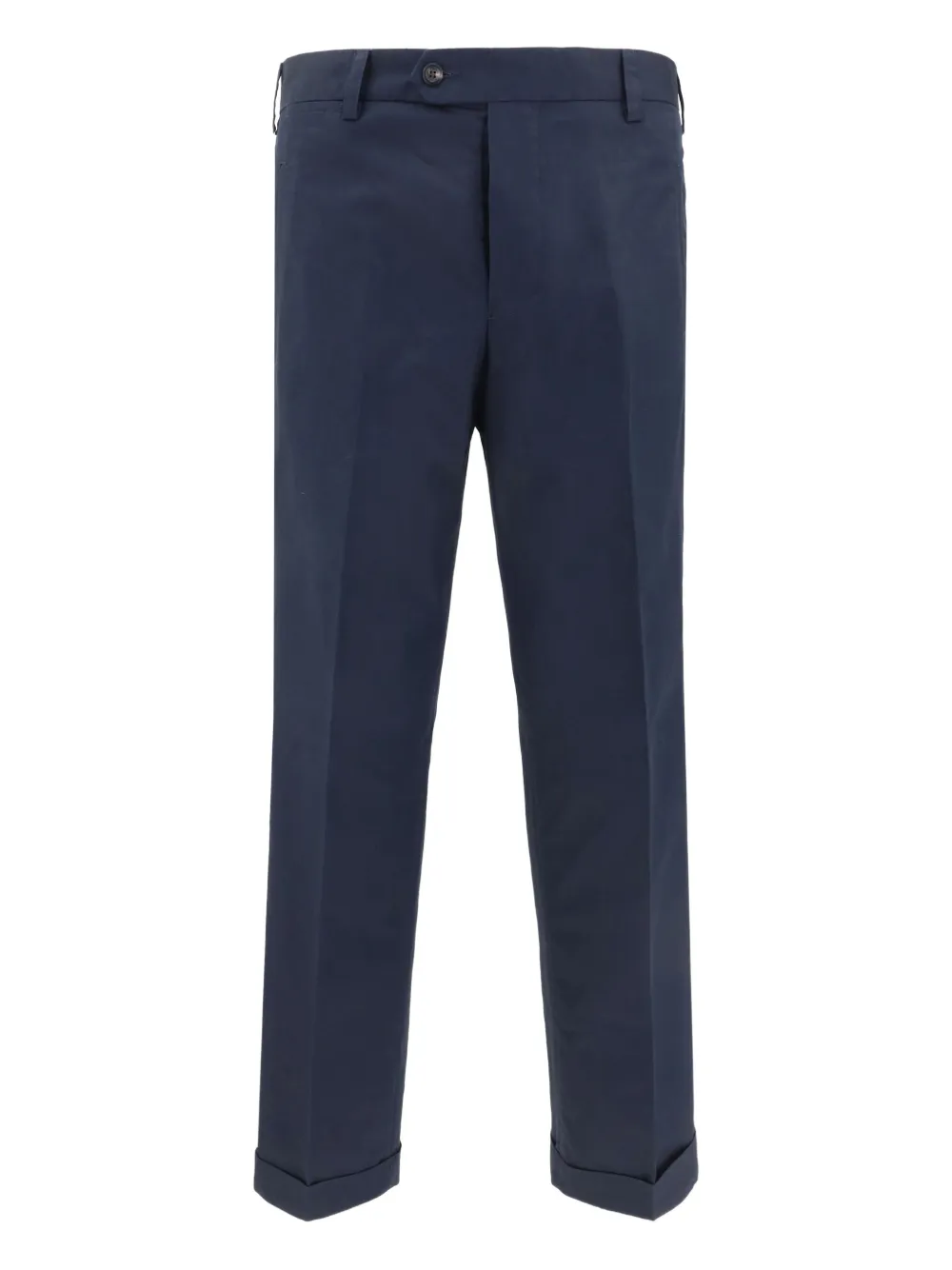 button-fastening turn-up trousers