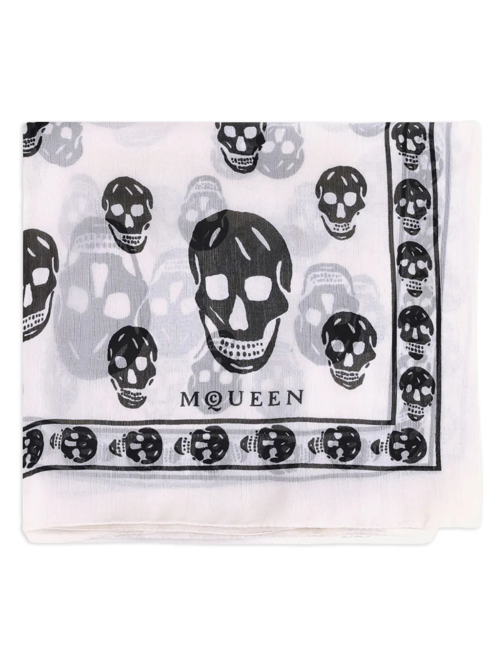 skull-print silk scarf