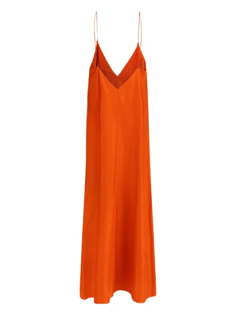 Róhe spaghetti-strap V-neck dress