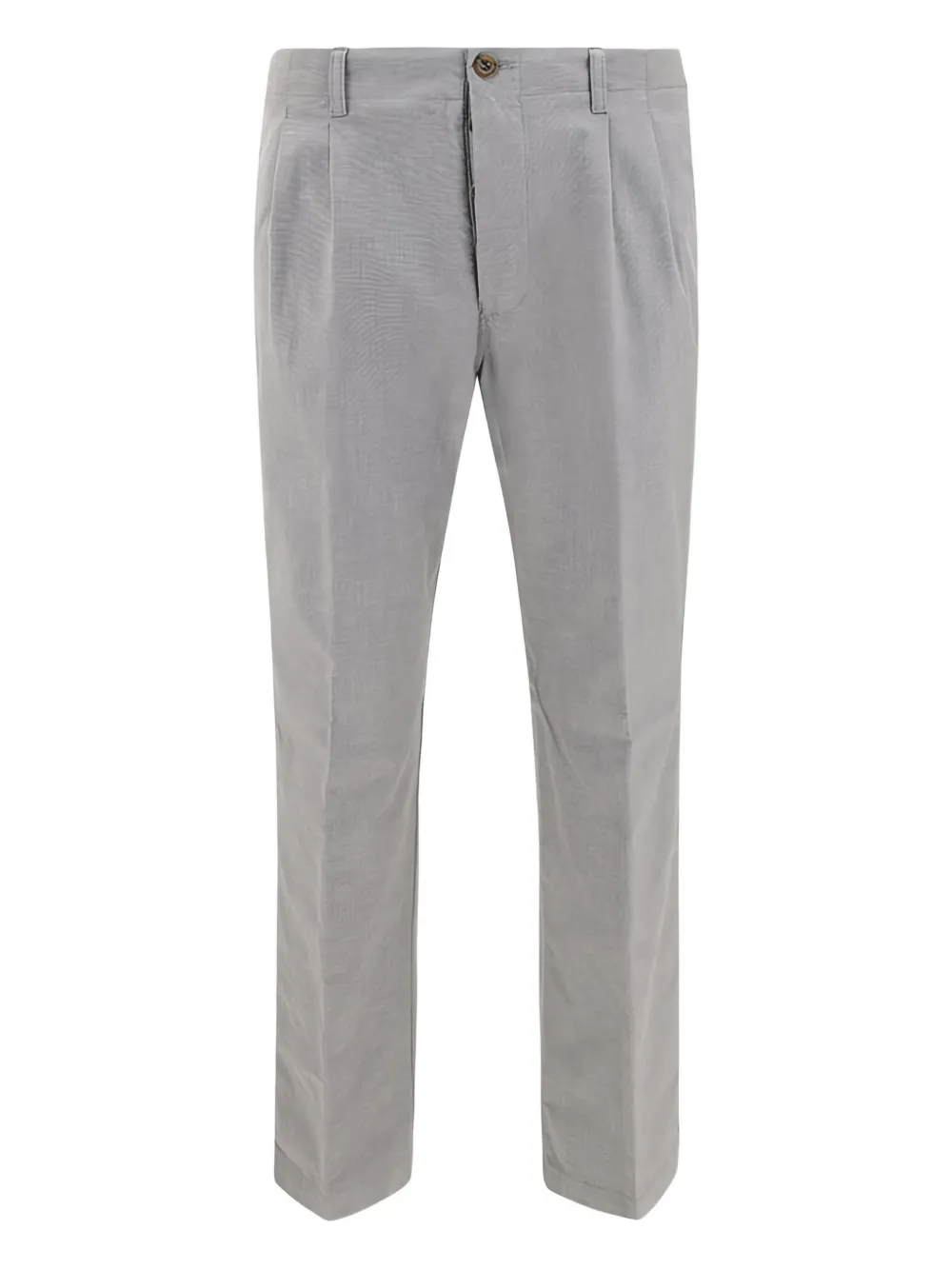 button-fastening tailored trousers