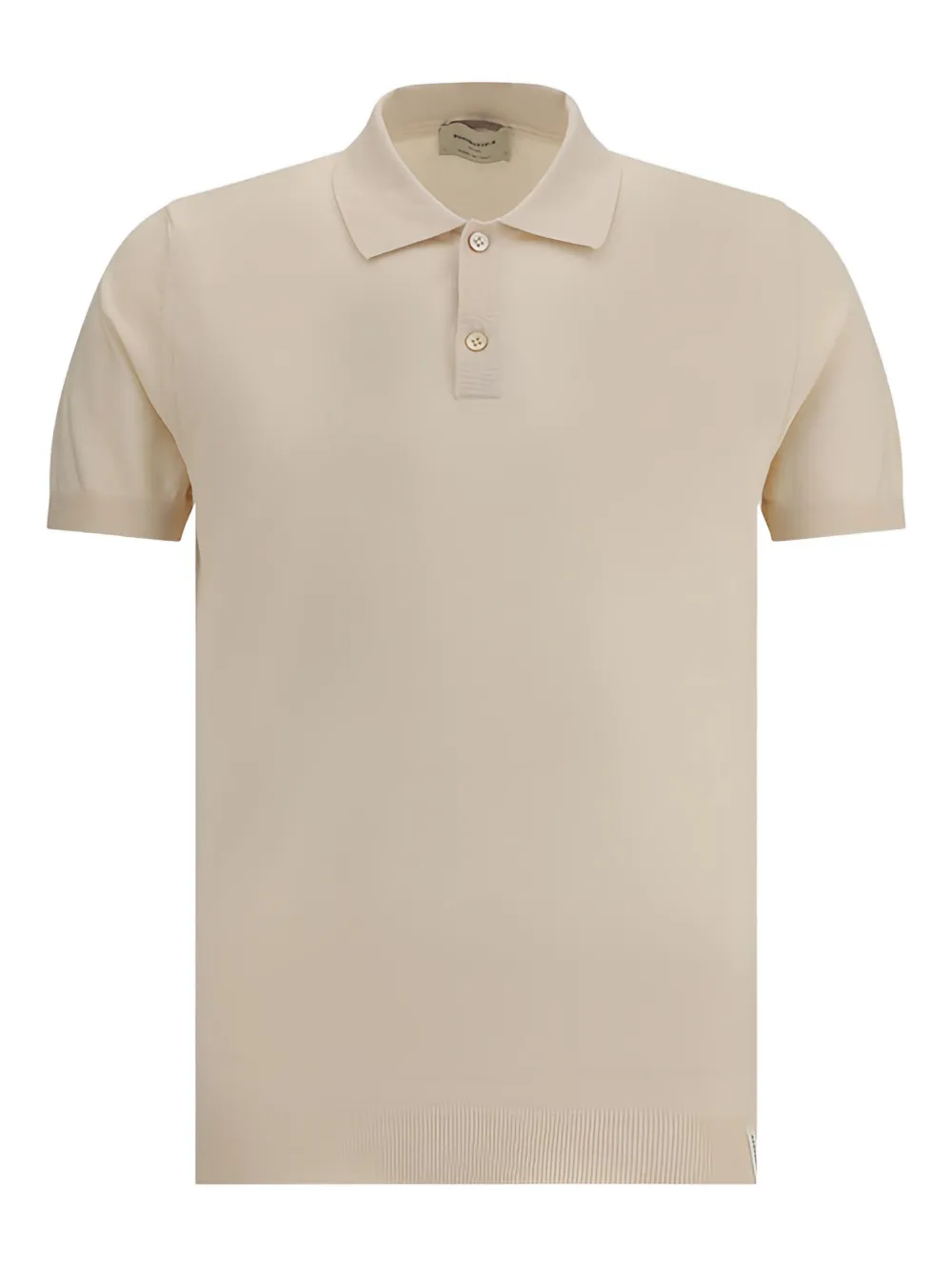 ribbed-collar polo shirt