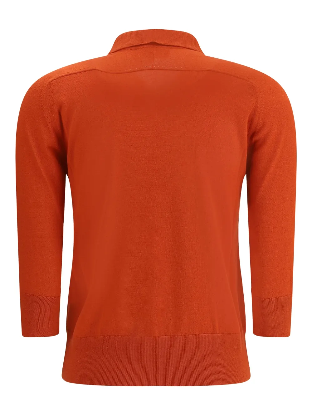 Loro Piana polo-neck three-quarter sleeve sweater - Rood