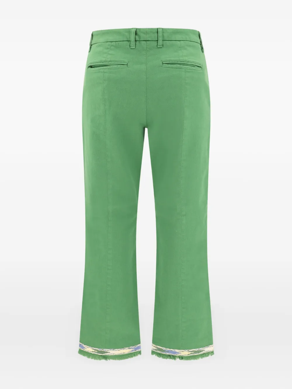 True Royal frayed-hem trousers - Groen