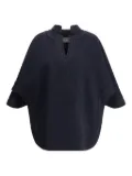 Loro Piana v-neck cape - Blue