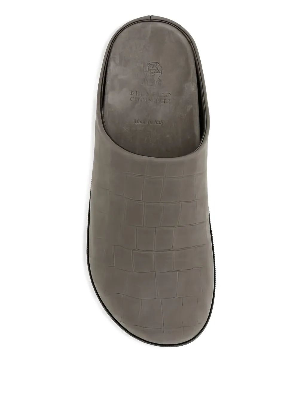 Brunello Cucinelli Monili chain-detail flat mules Grey