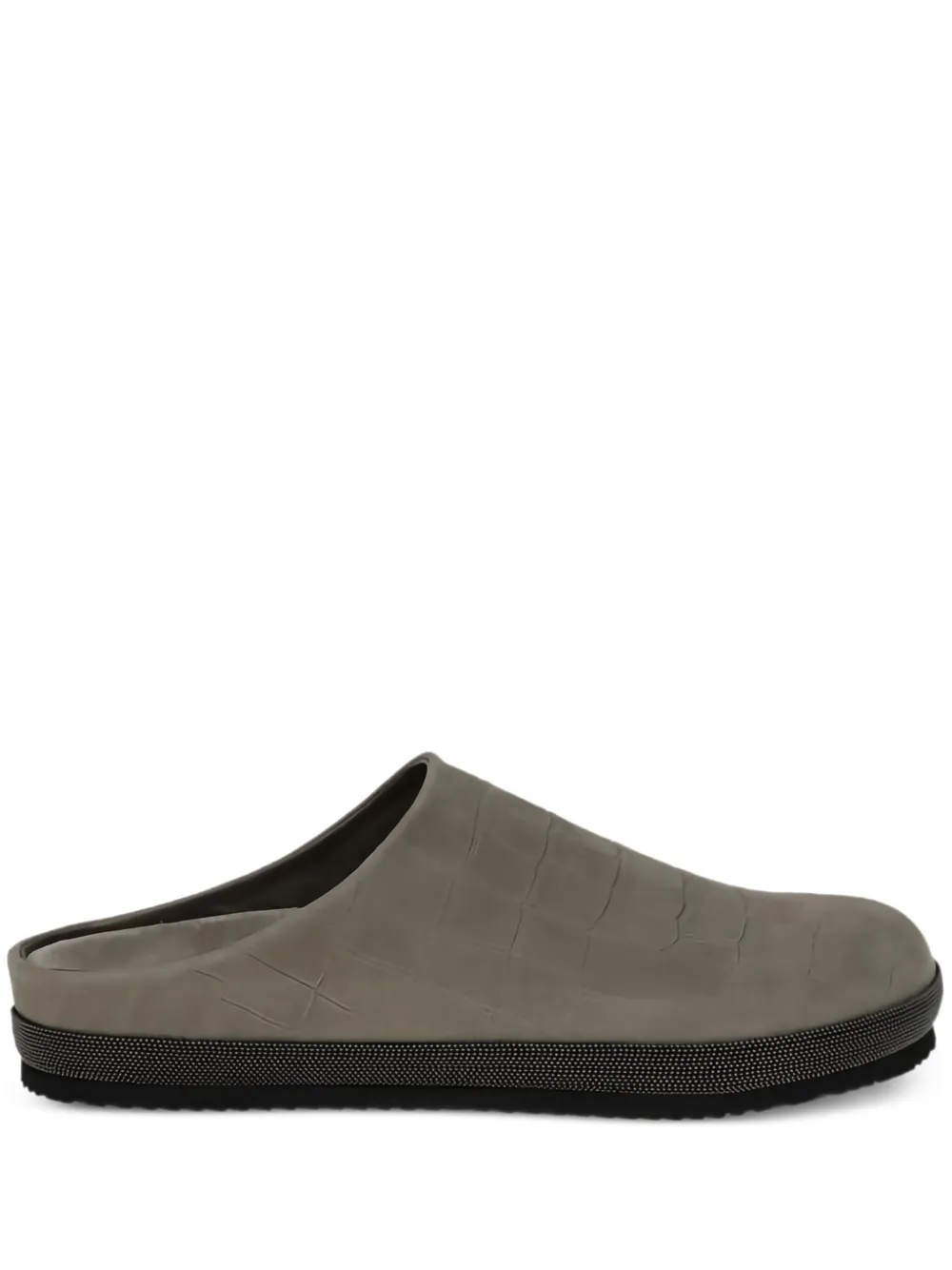 Brunello Cucinelli Monili chain-detail flat mules Grey