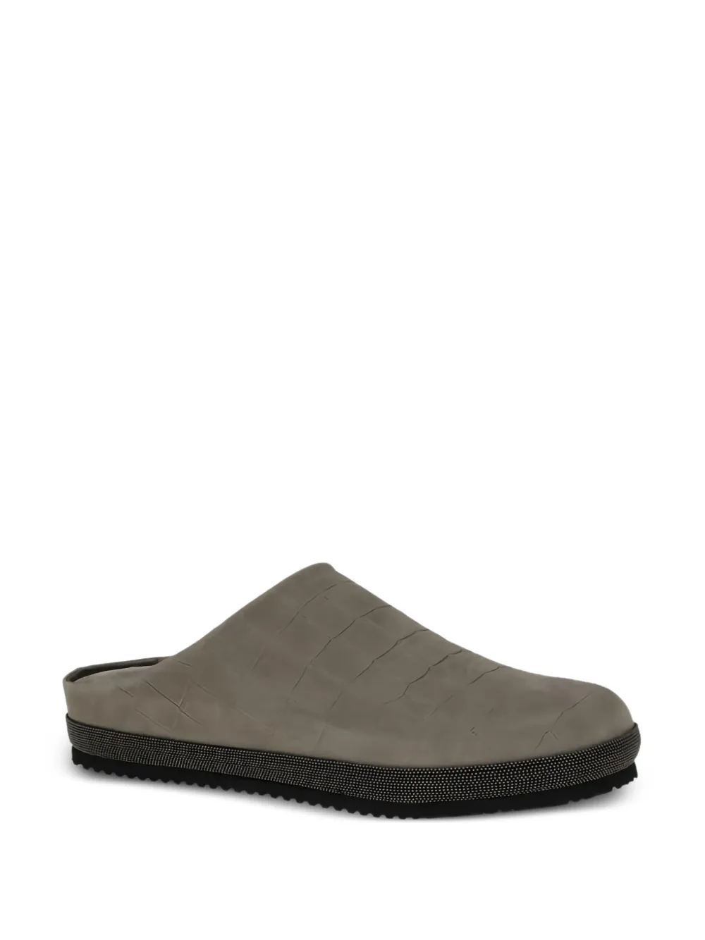 Brunello Cucinelli Monili chain-detail flat mules Grey