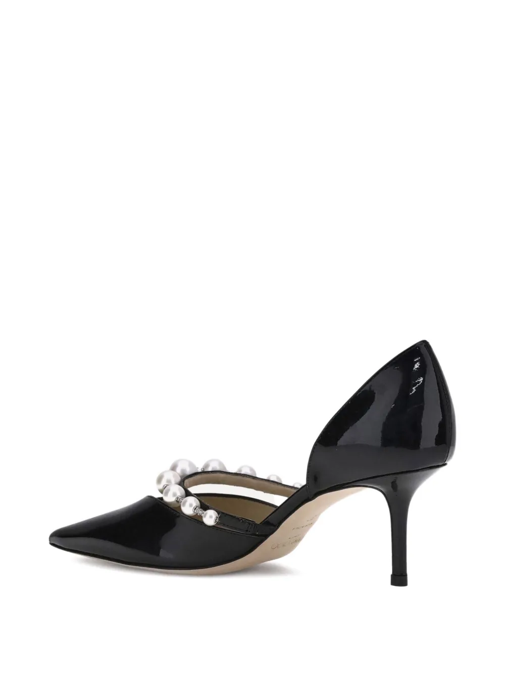 Jimmy Choo Aurelie 65 Patent Leather Pumps With Applied Pearls In Black