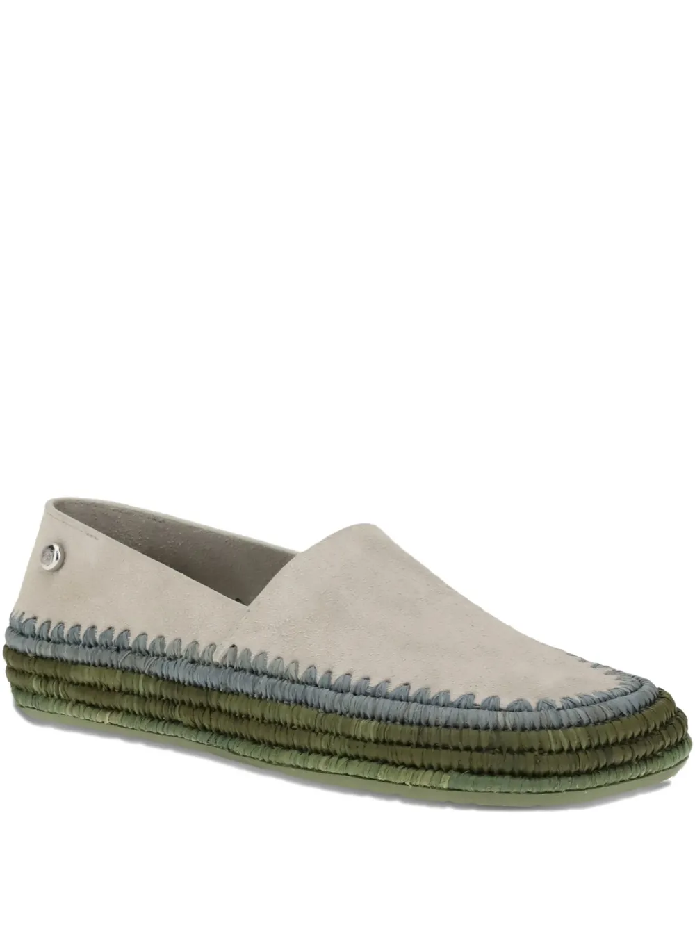 Loewe Suede Ballet Flats In Gray