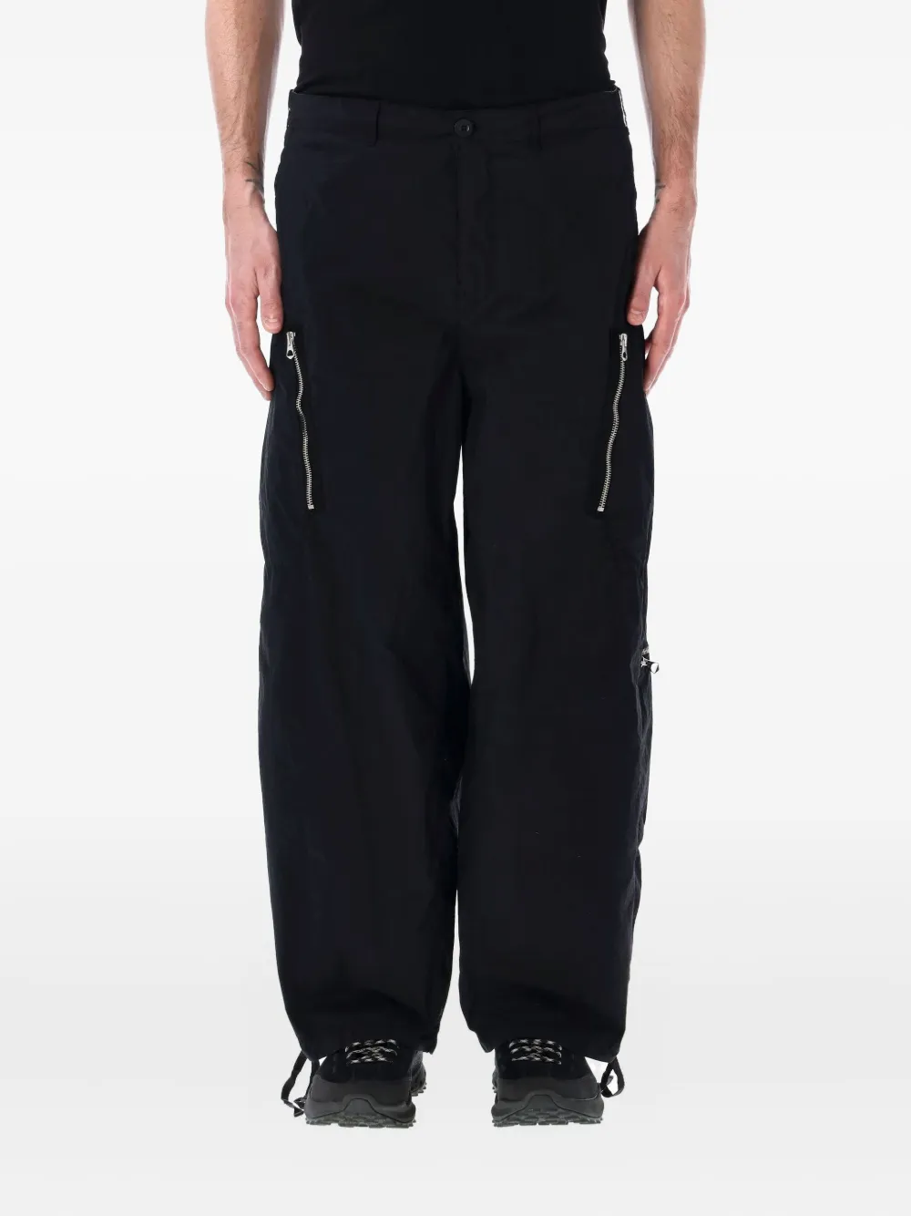 Ten C zip-pocket trousers Zwart