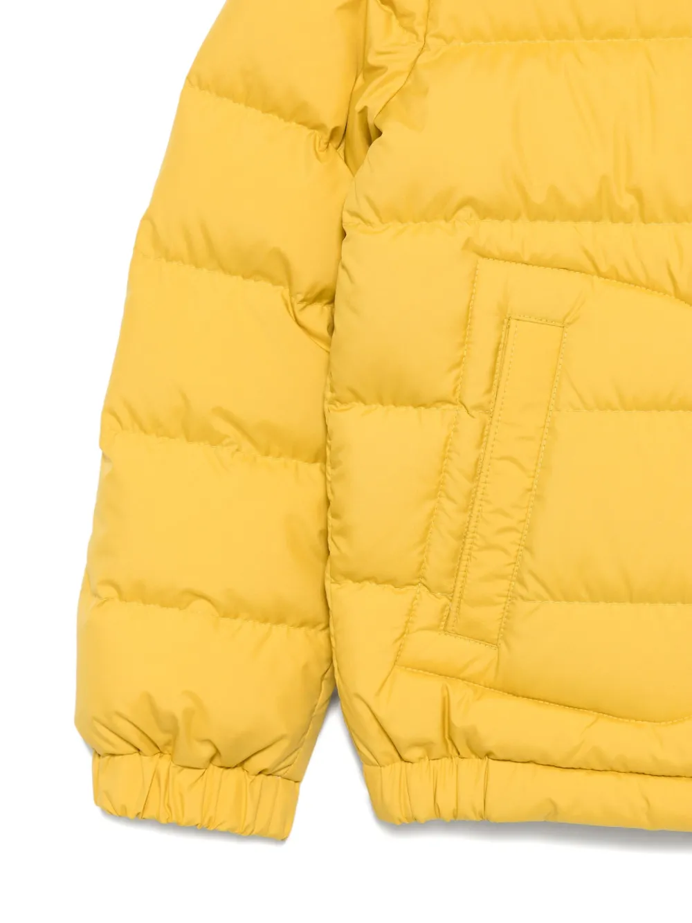 Moncler Enfant Gevoerd jack met capuchon Geel