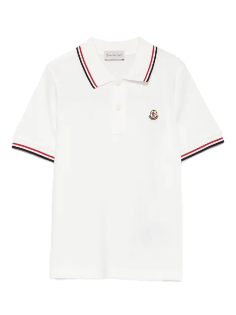 Moncler Enfant logo-patch polo shirt