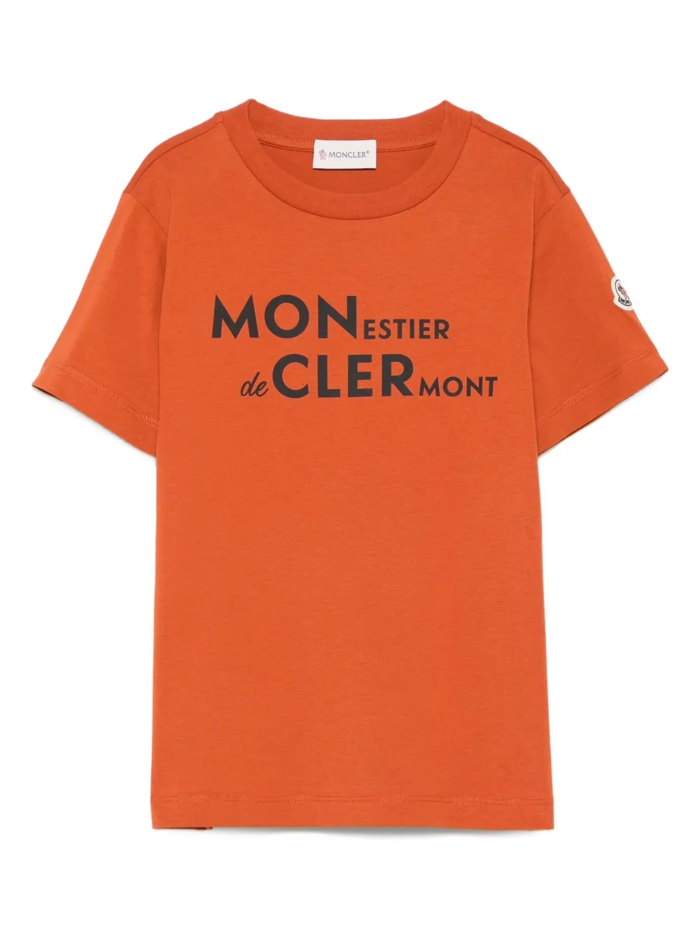 Moncler Enfant logo-print T-shirt - オレンジ Moncler Enfant logo-print T-shirt - オレンジ
