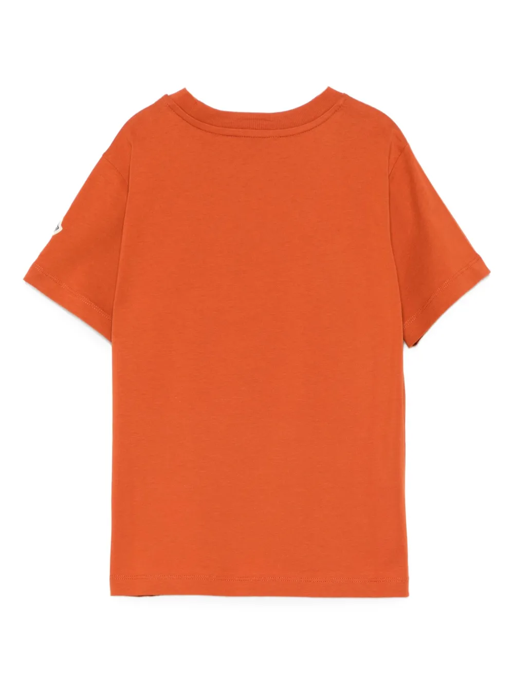 Moncler Enfant logo-print T-shirt Oranje