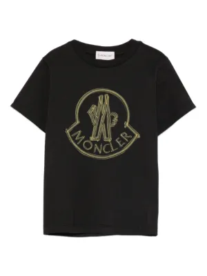 MONCLER キッズTシャツ Navy Blue Duck Logo Cotton T-Shirt - Clothing for Children