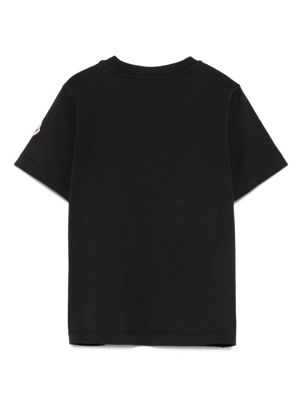 Moncler Enfant T-shirt met logoprint Zwart
