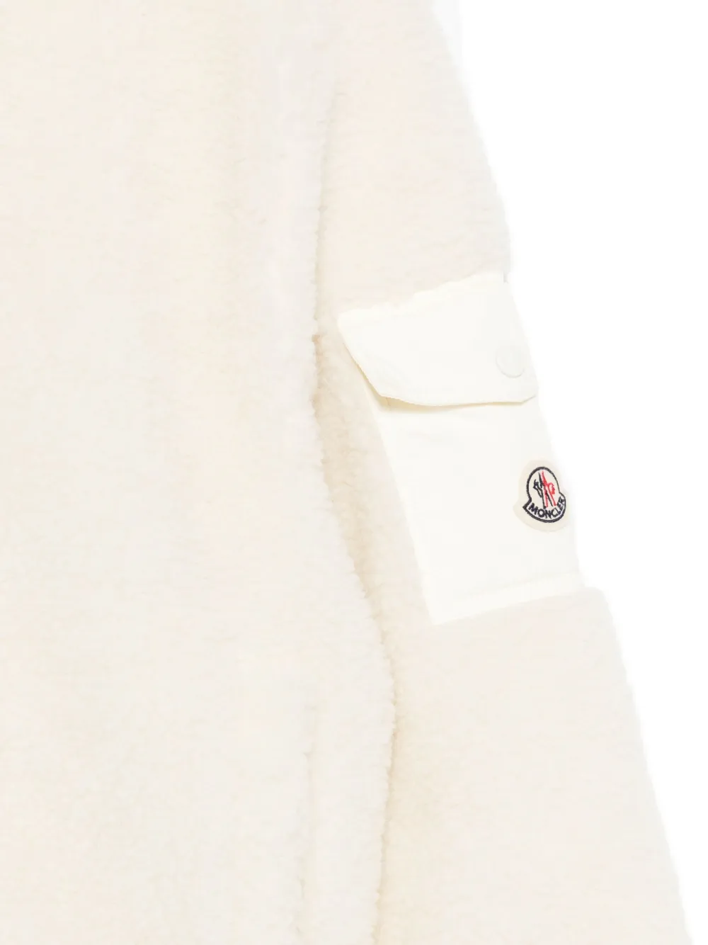 Moncler Enfant Vest met opgestikte zak en rits Wit