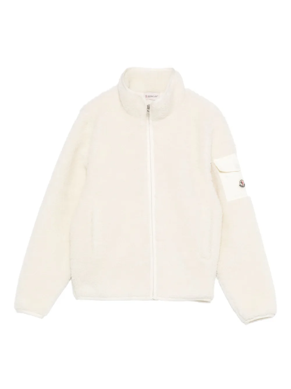 Moncler Enfant zip-up patch-pocket cardigan | White | Image 1