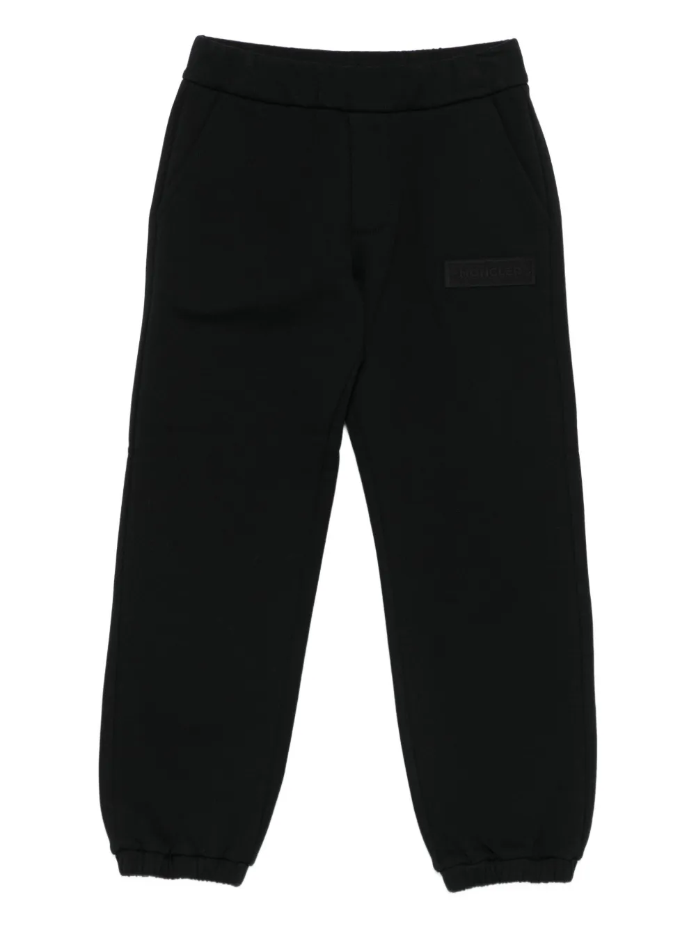 Moncler Enfant Joggingbroek met logopatch en cuffs Zwart