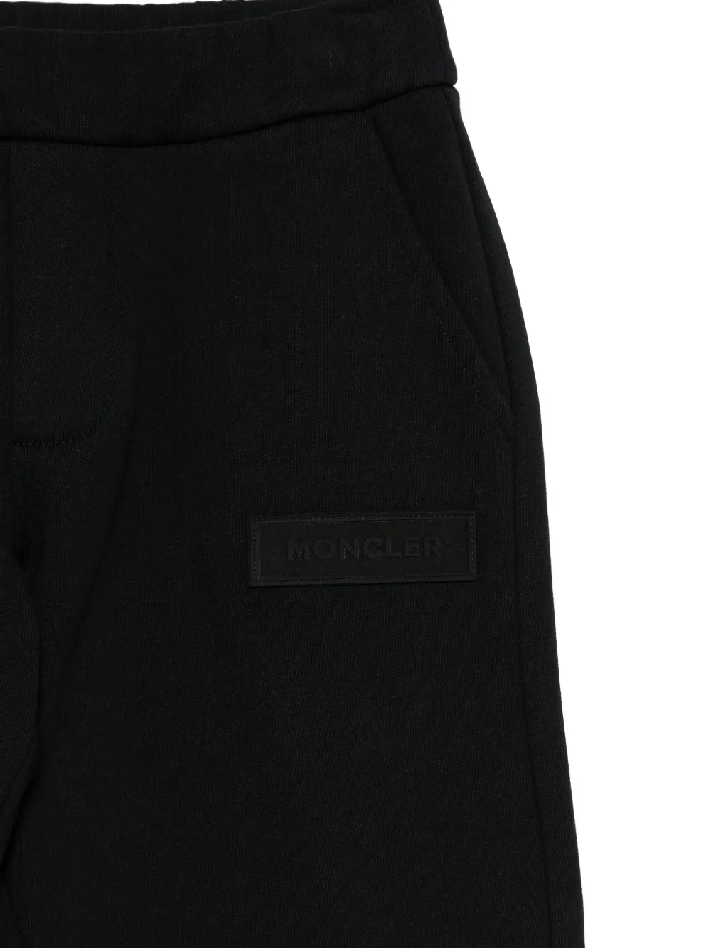 Moncler Enfant Joggingbroek met logopatch en cuffs Zwart