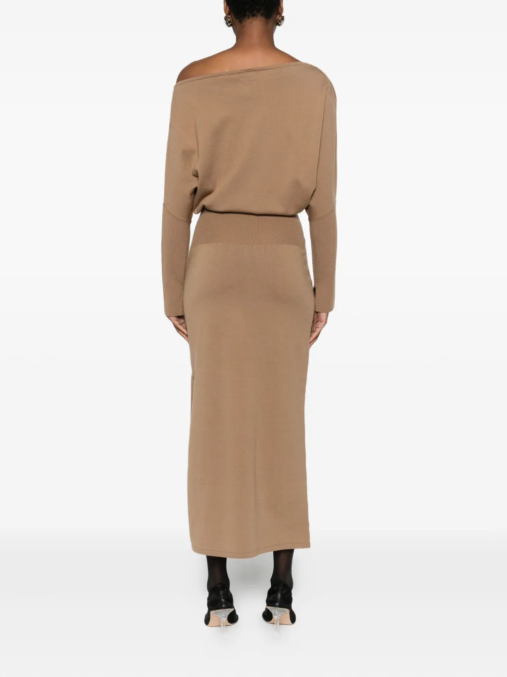 Simkhai Janese Off-shoulder Midi Dress In Neutral