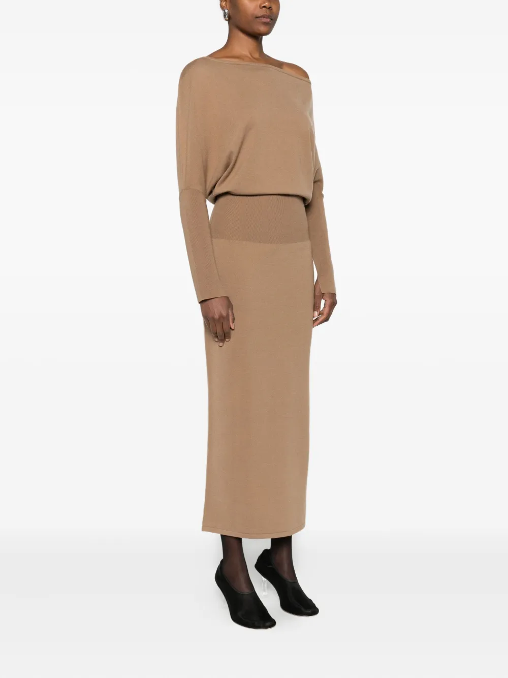 Simkhai Janese Off-shoulder Midi Dress In Neutral